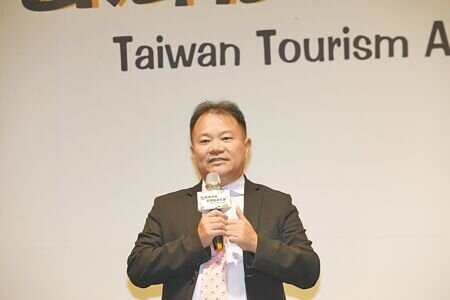 《中國時報》副社長暨總經理王儒哲表示,舉辦台灣旅遊大賞初衷是希望各界共同努力,振興台灣觀光產業。(范揚光攝)