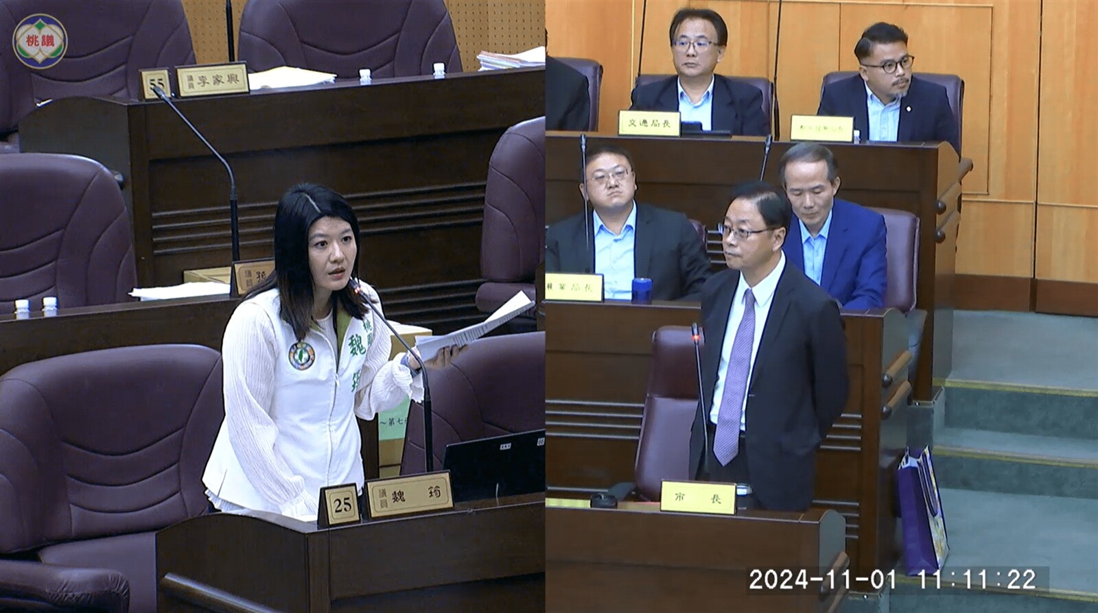 桃園市議員魏筠建議市府針對中壢區肇事熱點要積極研議改善，更要追蹤成效。圖：黨團提供