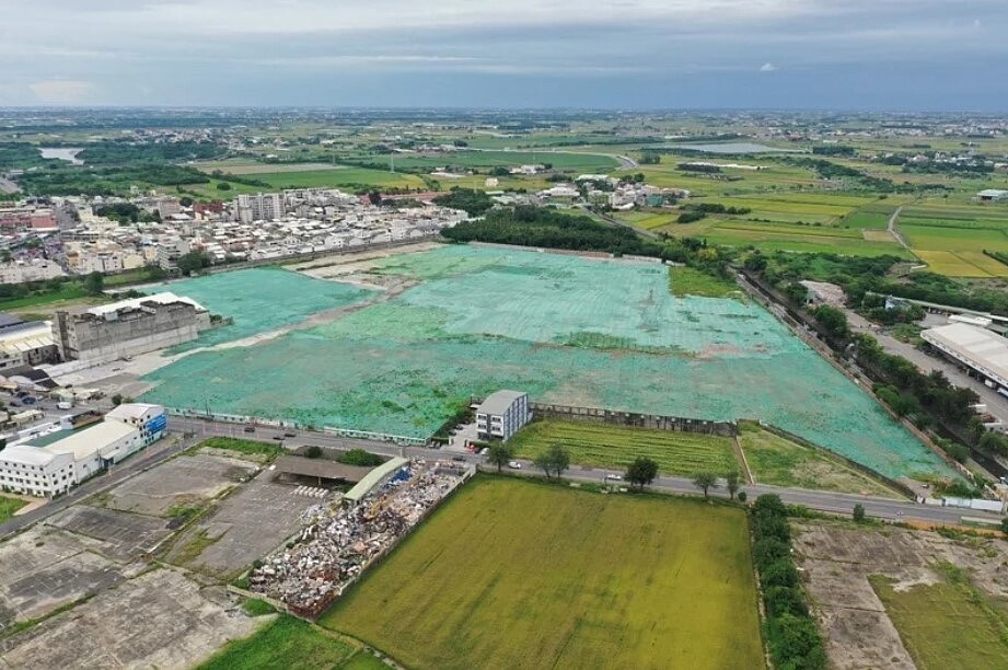 面積14公頃的雲林北港工業園區（原萬有紙廠）土地兩度招標，去年10月無人投標，今年7月因投標單價遠低於底價而流標。圖／台灣金聯公司提供
