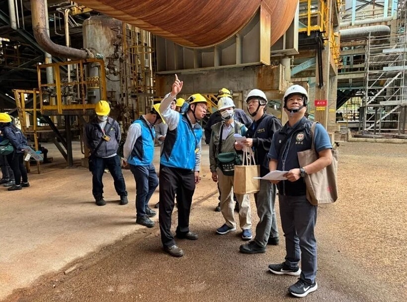 桃園市環保局大陣仗總體檢中油桃園煉油廠。圖／環保局提供
