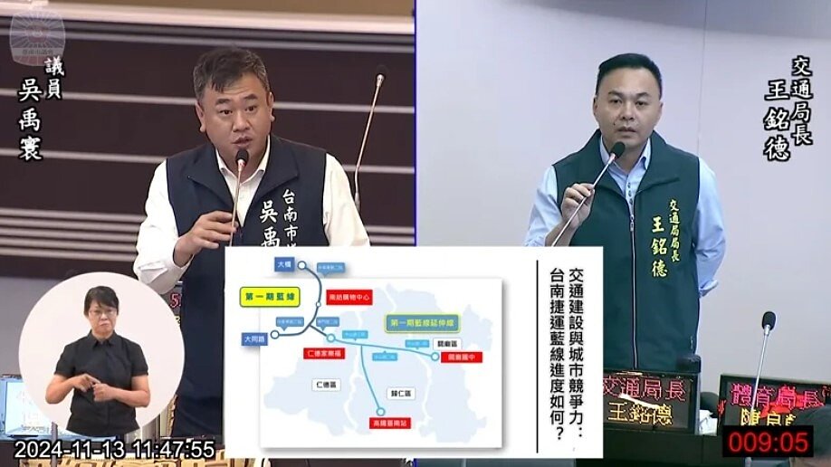 台南高鐵特區將成為台南另一發展重鎮,為引進北高雄及更多購物觀光人潮,市議員吳禹寰在議會總質詢時,建議市府捷運紅線可從終點站嘉藥站東延至高鐵站,對此,交通局表示,會納入後續路網滾動檢討評估。圖/記者萬于甄翻攝