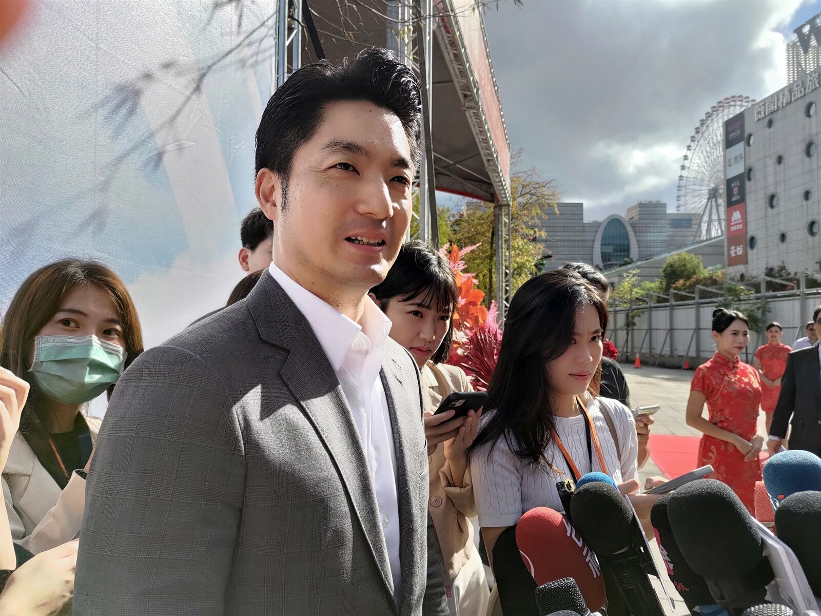 蔣萬安蔣萬安今天上午劍南路多目標大樓動工。記者林麗玉/攝影