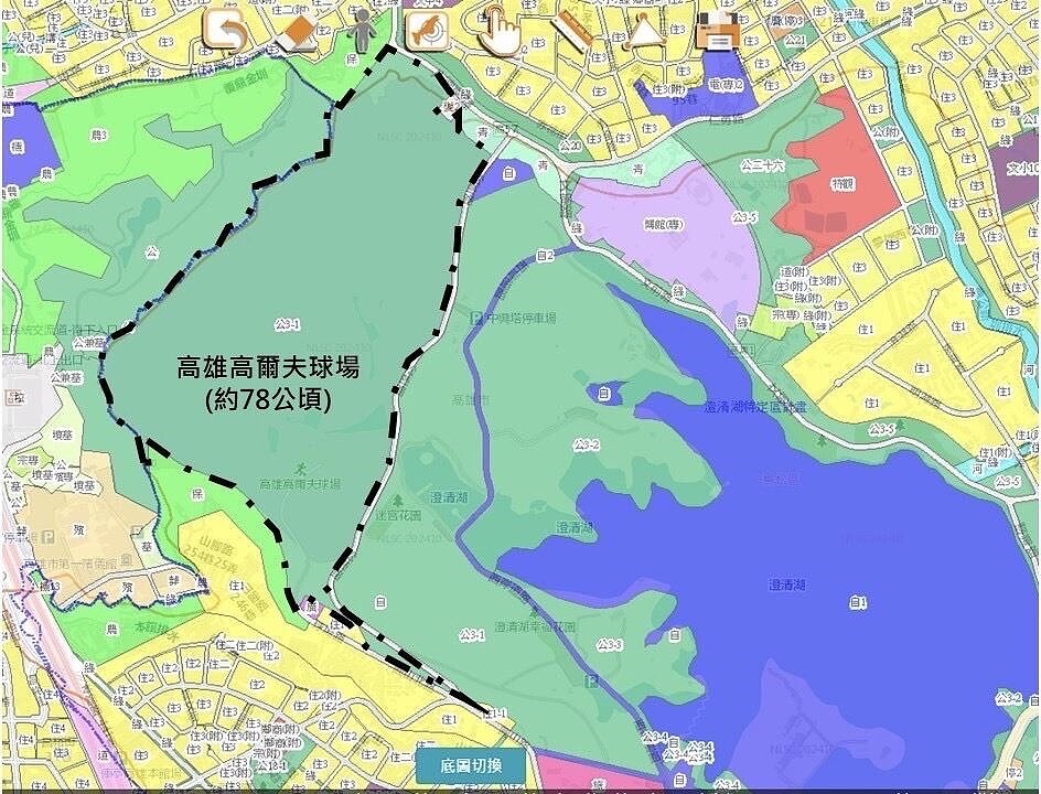 澄清湖高爾夫球場將轉型生態公園。圖／都市發展局提供