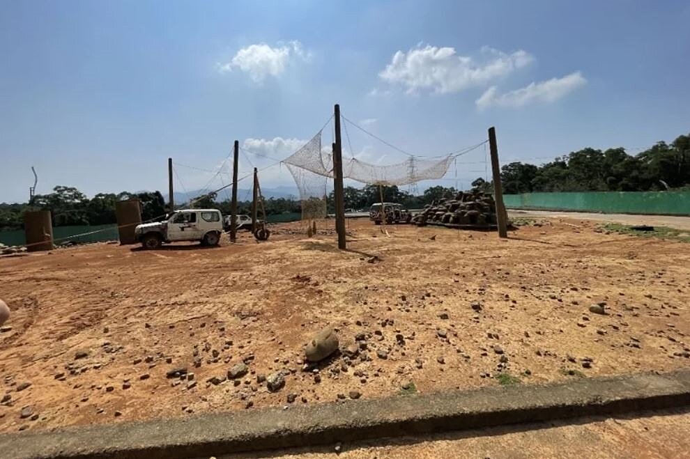 六福村東非狒狒去年脫逃遭打死後,東非狒狒區關閉至今;園方表示已全數植入晶片,改善展區設施。記者巫鴻瑋/翻攝