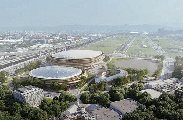 台中巨蛋今年3月開工，圖為模擬實景。圖／台中市府提供
