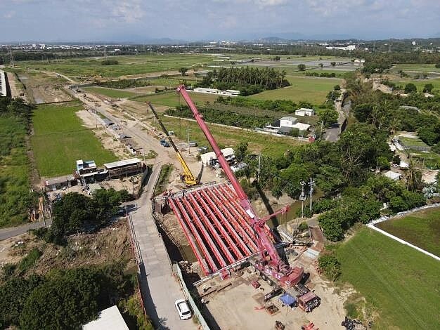 新市產業園區南側聯絡道路工程。圖/台南市經發局提供