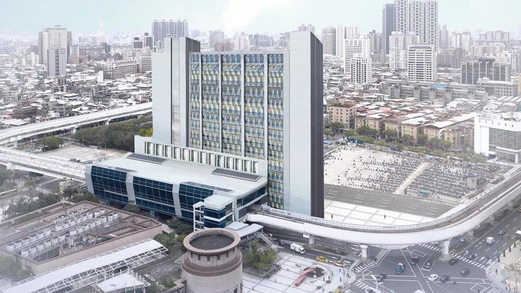 板橋站土地開發量體模擬圖。圖/新北市捷運局提供