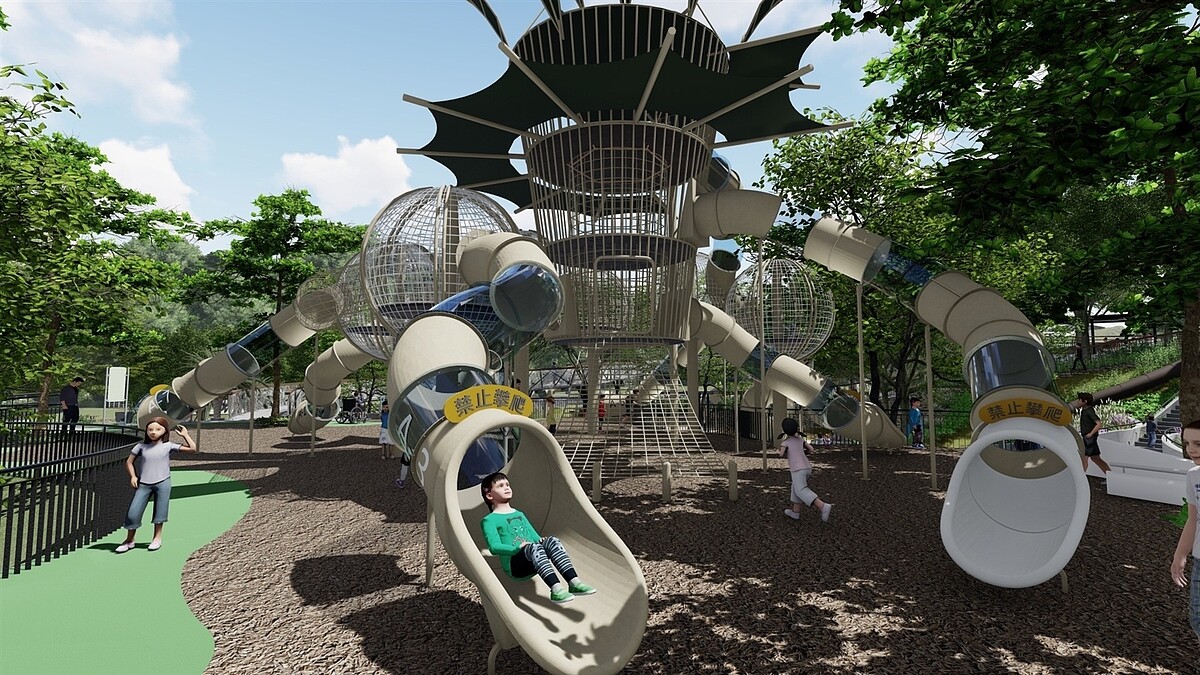 谷溜遊戲場模擬圖。圖/台中市建設局提供