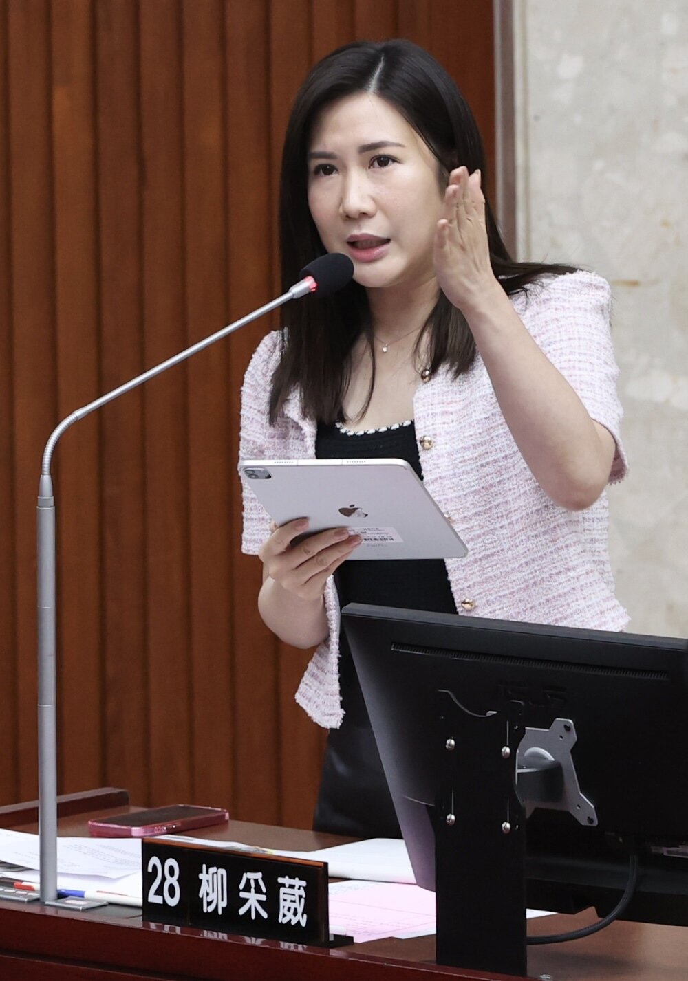 國民黨北市議員柳采葳。記者林俊良/攝影。報系資料照