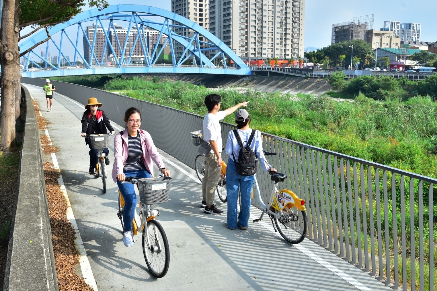 台中旱溪西路自行車道。圖／台中市府提供