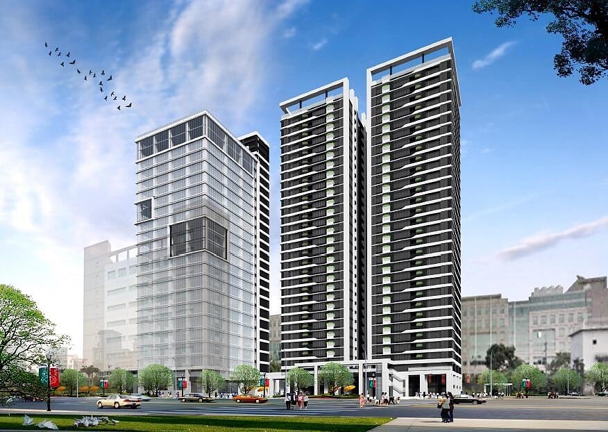 未來將興建1棟地上24層、地下5層之廠辦大樓及2棟地上31層、地下5層之住宅大樓。圖/新北市都更處提供