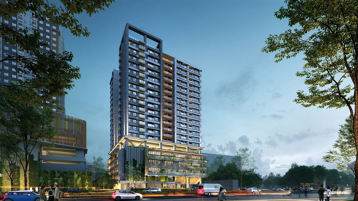 大陸工程指出,「南機社宅2區案」為台北市「東區門戶計畫」的重大子計畫指標之一,工程內容主要為施作地上23、21層/地下5層的一幢二棟社會住宅大樓。圖/大陸工程提供