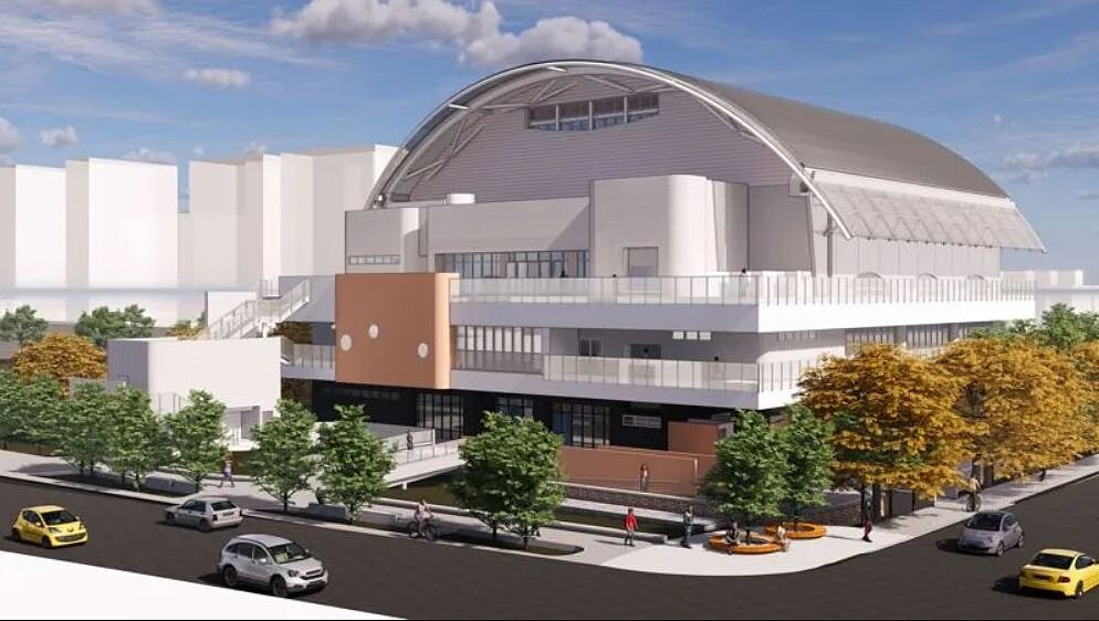 台中市斥資3.8億元打造的台中首座烏日「全民運動館」預計明年底完工，圖為示意圖。圖／台中市政府提供
