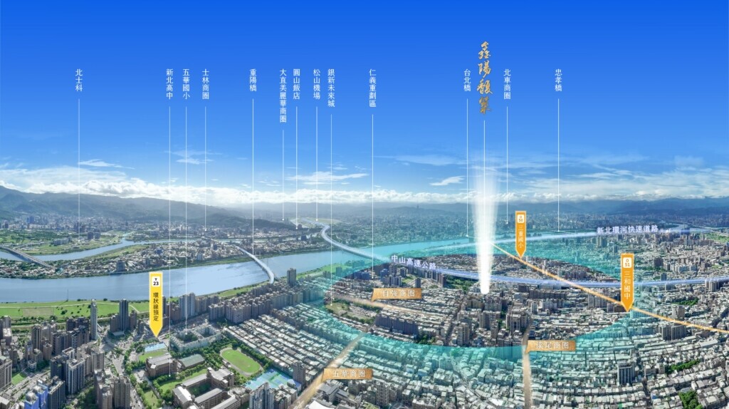 鑫陽馥築是仁義重劃區附近罕見位於成熟機能區域靜巷之高規格建案模擬示意圖(圖/業者提供)