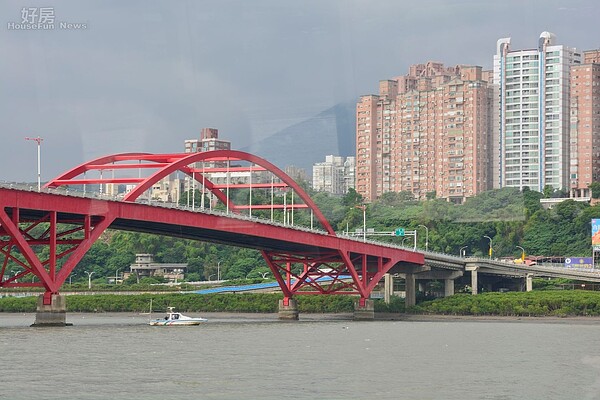 關渡大橋水岸宅景色,河岸宅、海岸宅。(好房News記者 陳韋帆/攝影)