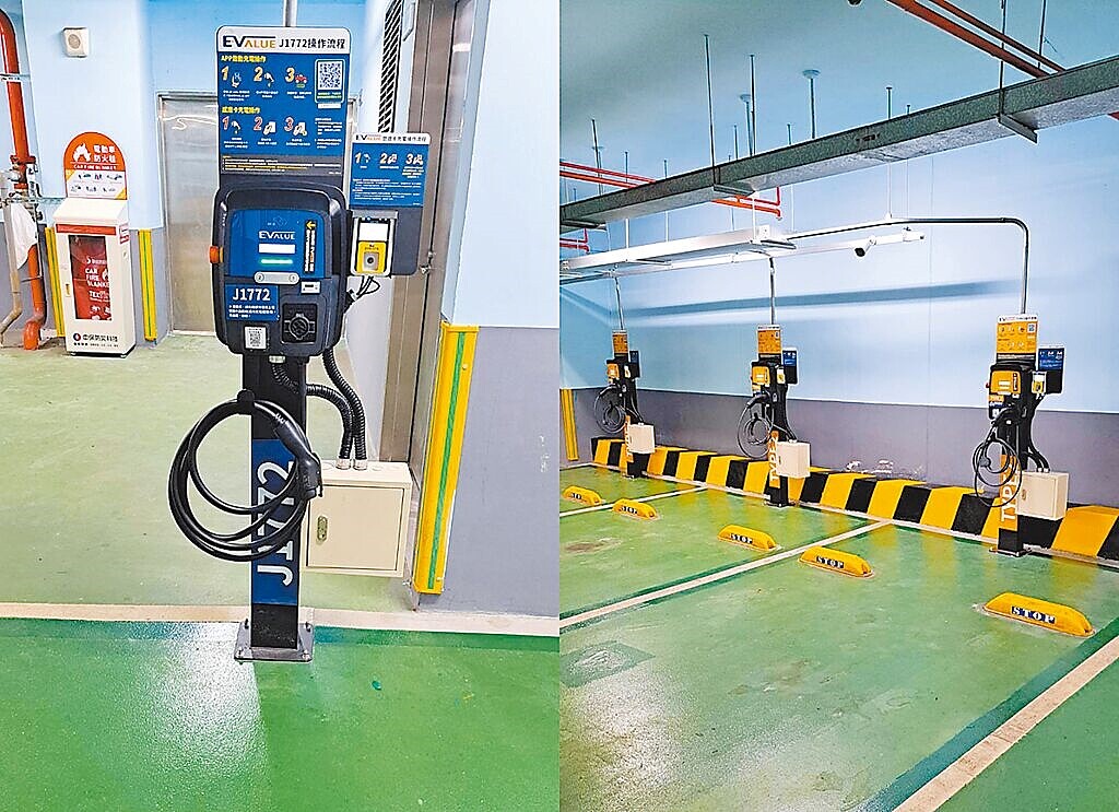 為友善台北市電動車的停車環境與設備,北市停管處將於公有停車場增設充電樁,預計於今年底前達到1200樁。圖/停管處提供、丁上程台北傳真