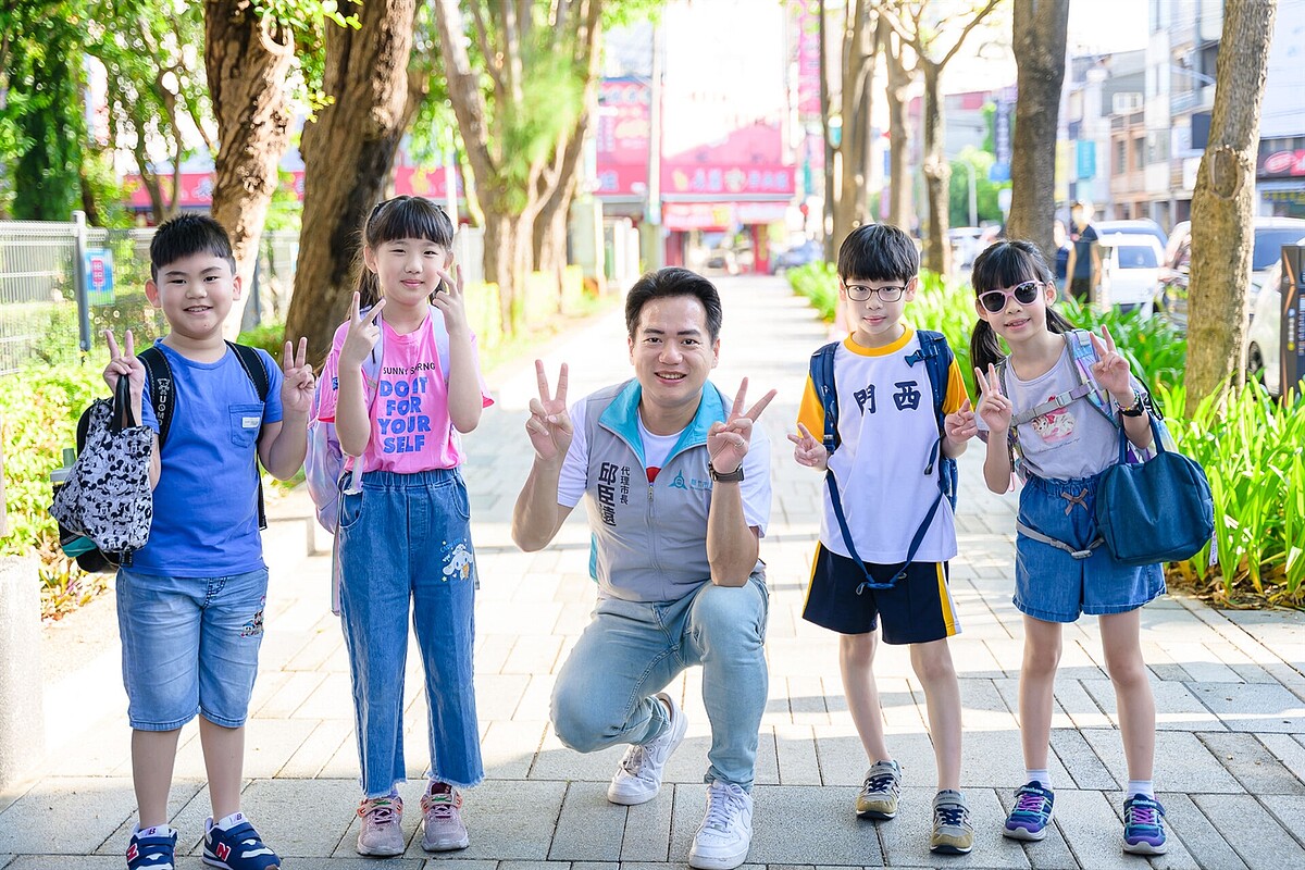 竹市西門國小通學步道啟用。圖/新竹市教育處提供