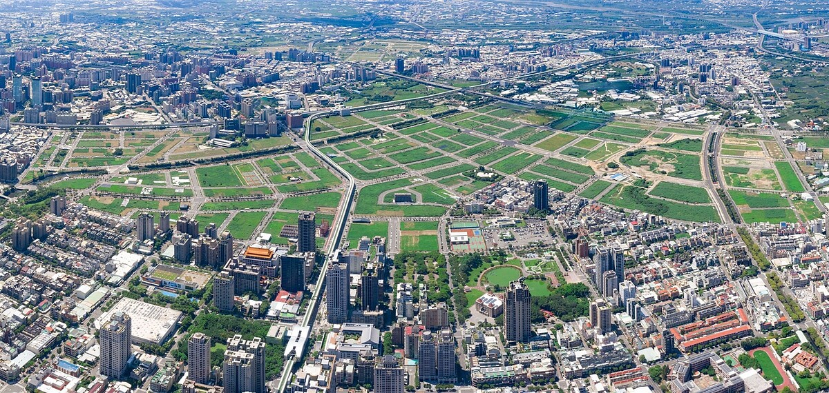 台中市13期重劃區空拍圖。圖/台中市政府提供