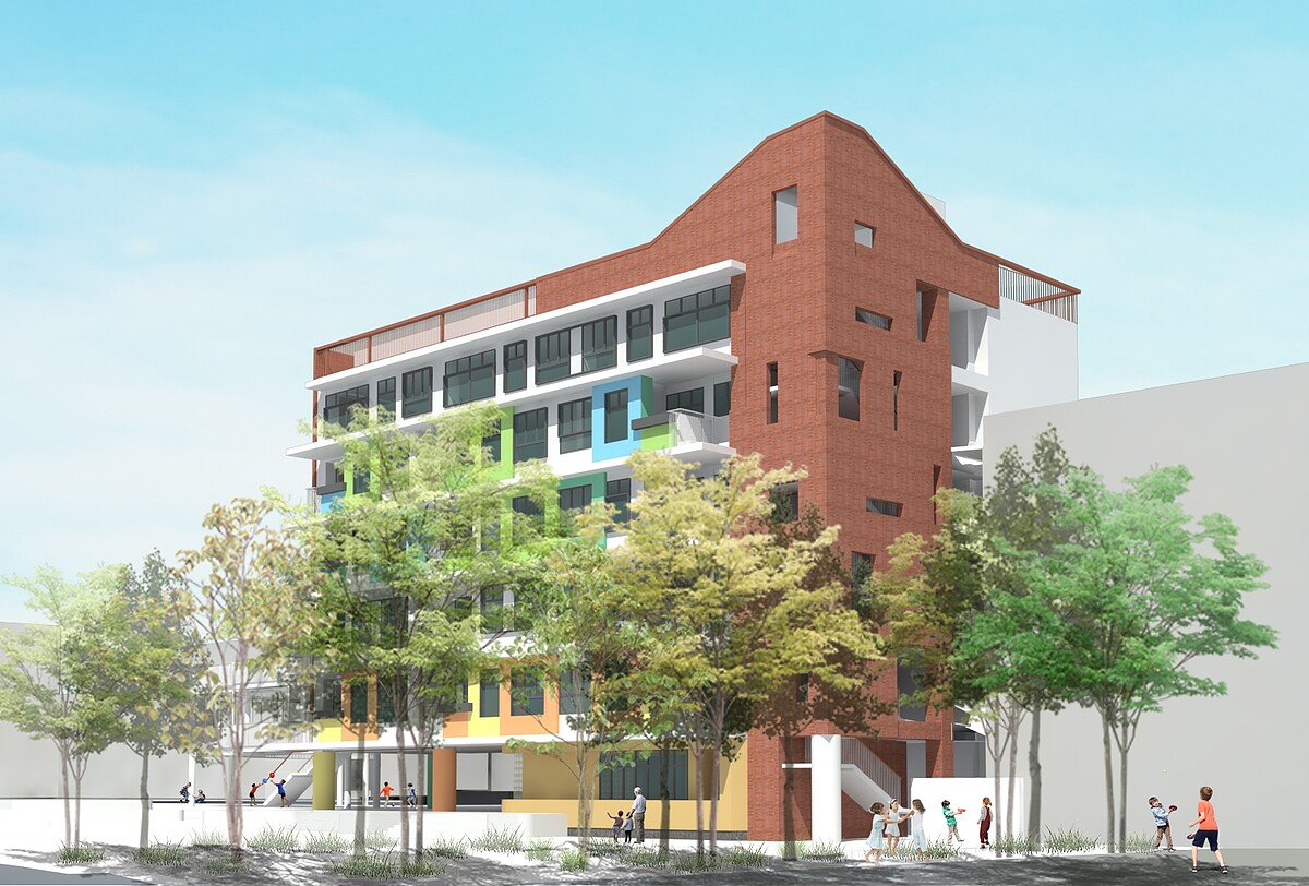 淡水國小新校舍完工示意圖。圖/新工處提供