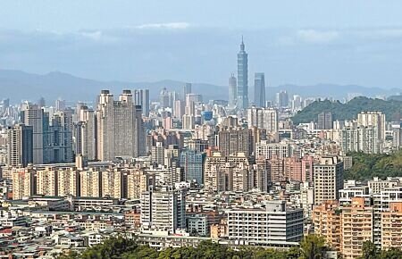 
台北市2015年到2023年間，個人擁有4戶房屋以上的大戶，從1萬1996戶增加到1萬4207戶，成長18.4％。圖為台北市區。（本報資料照片）
