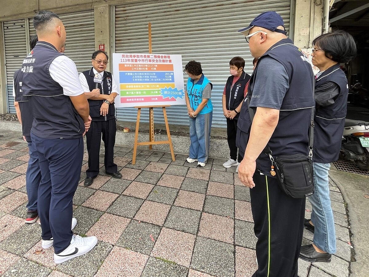 台中市動支二備金2500萬推動區里道路改善。圖／台中市民政局提供