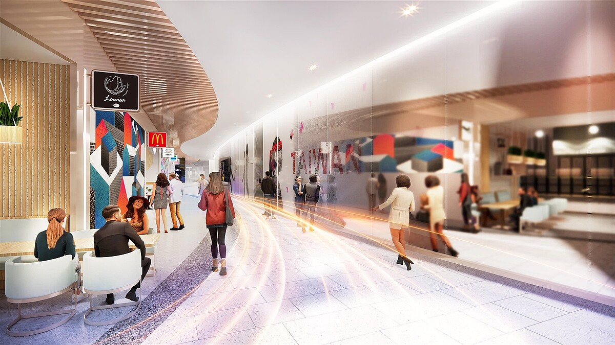 大巨蛋B2-遠東Garden City花園綠廊示意圖。圖/遠東SOGO提供