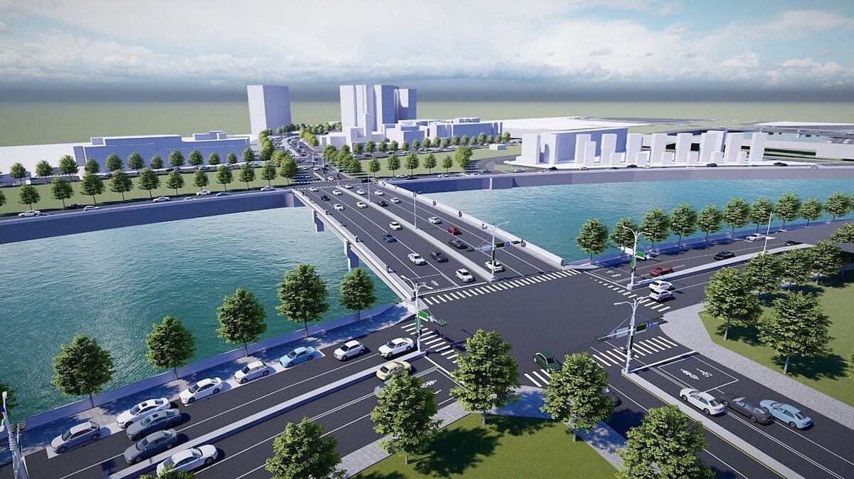 鼓山區九如橋改建工程完工模擬圖。圖/國土管理署提供