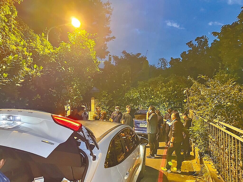 副總統蕭美琴位於新北市永和住處附近25日傳出槍響，刑事局警員追查謝姓竊盜嫌犯，遭警方連開3槍逮捕。（永和警分局提供／高鈞麟新北傳真）