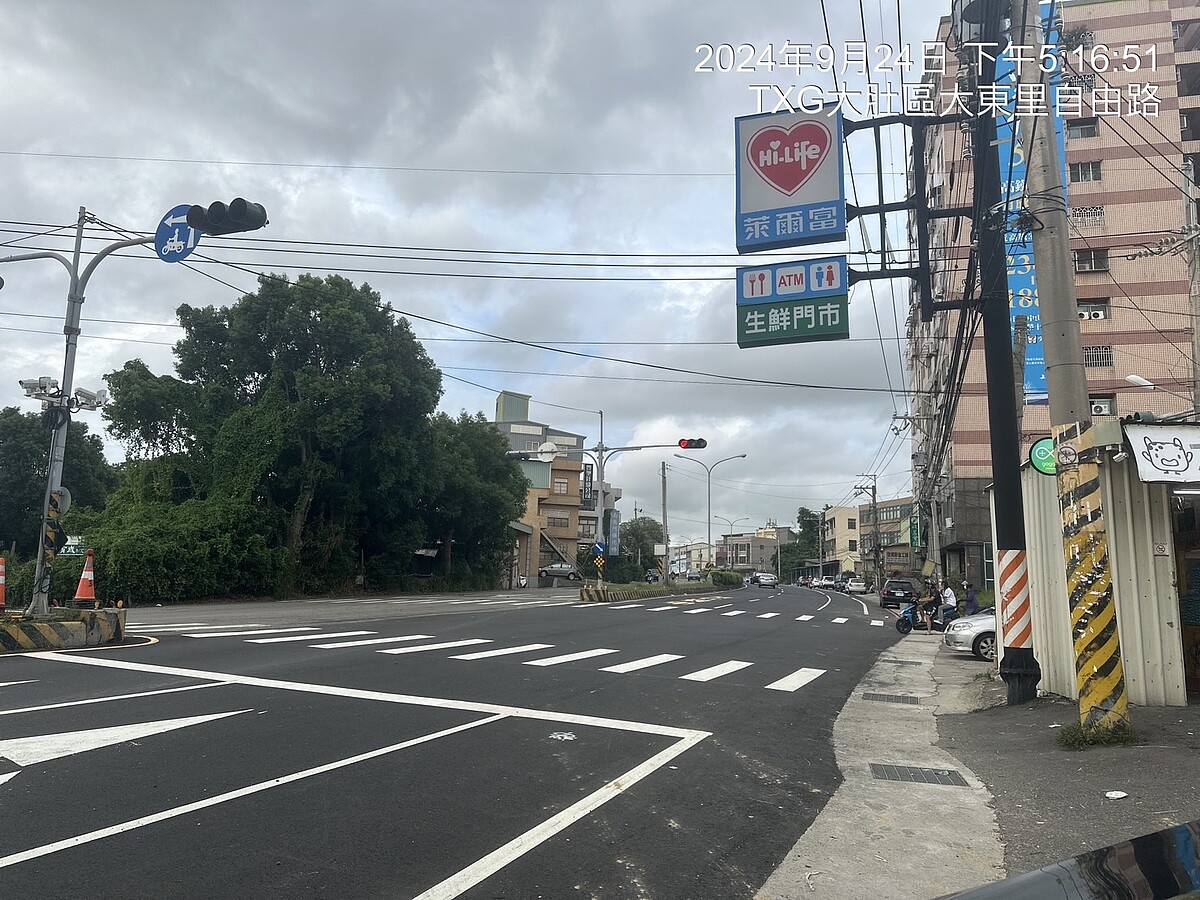 中市大肚區自由路及華南路雨水下水道完工通水。圖／台中市水利局提供