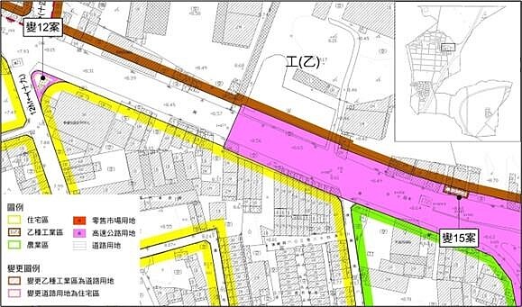 再公展變更位置圖。圖／台南市都發局提供
