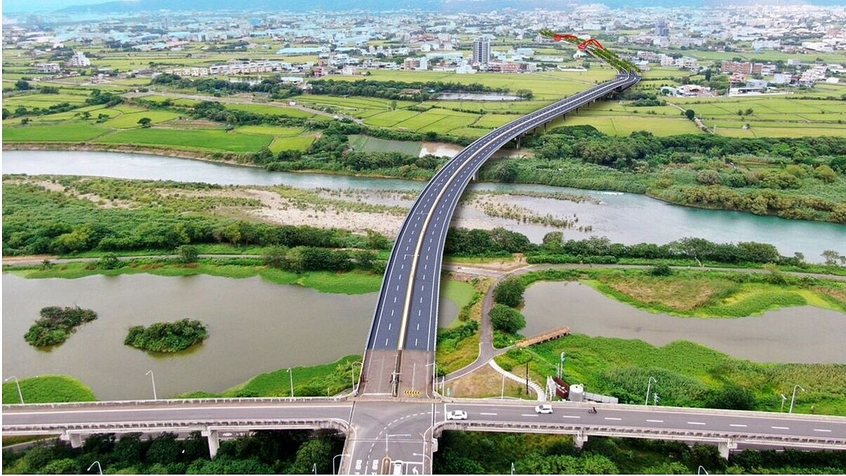 台1線替代道路興建示意圖。圖／新竹市政府提供