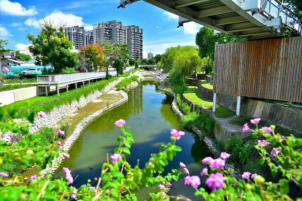 軟埤仔溪水環境改善工程完工照片。圖／台中市政府提供