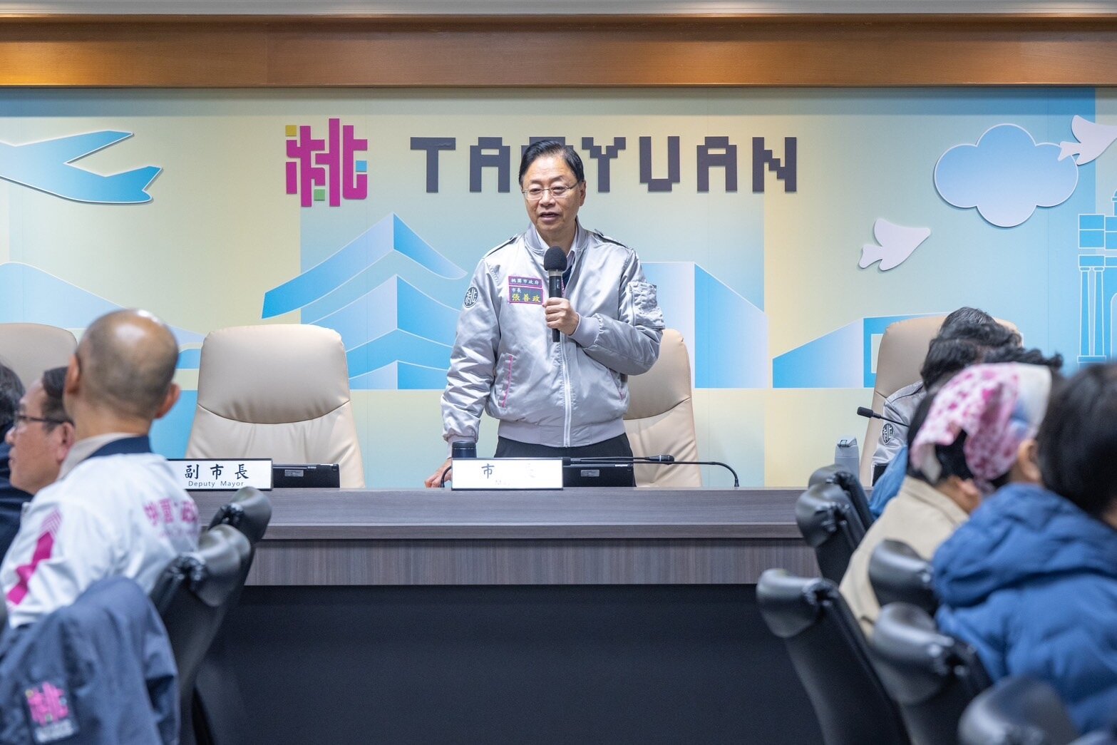 桃園市長張善政主持市政會議。圖:市府提供