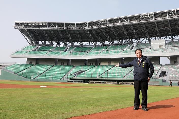 亞太棒球訓練中心成棒主球場啟用下周首迎韓國職棒NC恐龍隊。圖/台南市政府提供