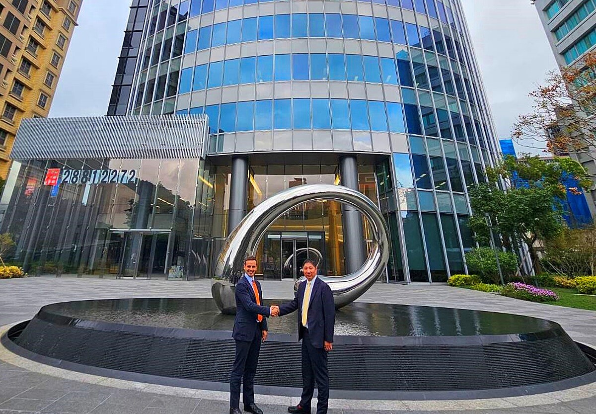 座落在台北市劍潭的地標性建築CAAM承德168大樓拿到WiredScore與SmartScore雙認證，租金水準也提升。圖／好房網News記者林和謙／攝
