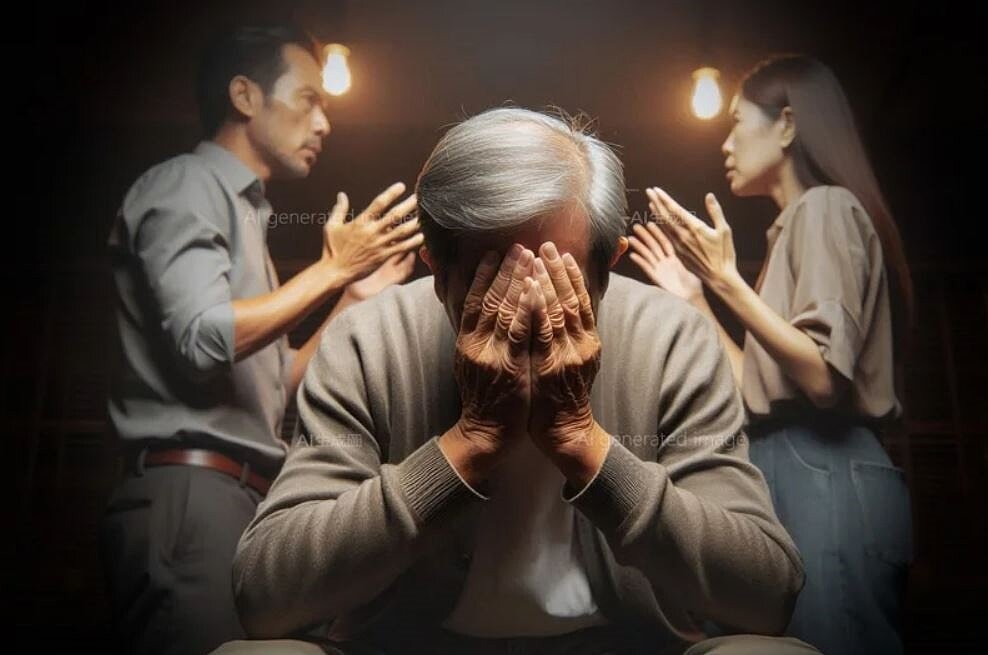 現代社會隨著高齡化的情況加劇，許多家庭面臨著照顧年邁父母的挑戰。示意圖／AI生成
