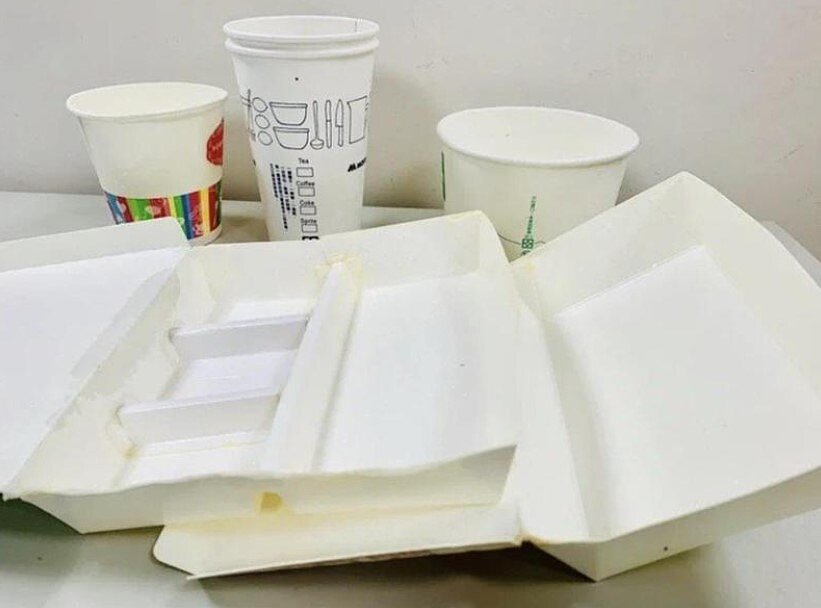 吃完便當的紙餐盒到底要不要回收？示意圖／聯合報系資料照
