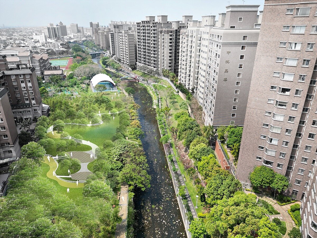 為提供桃園蘆竹、龜山人口密集區更多綠廊休憩空間,桃園都市發展局啟動大坑溪沿岸步道景觀工程,預計今年底完工。圖/桃園市都發局提供