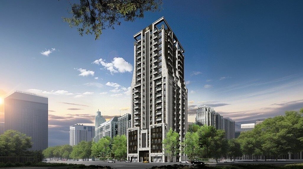 富品建設位於北市松山區南京東路案外觀示意圖,最終需以實際核准為主。圖/富品建設提供