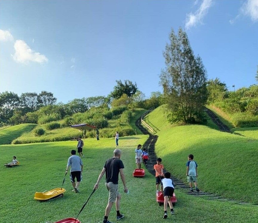 環保局公布福德坑環保復育園區滑草場3月15日起暫停開放之日期。圖／台北市政府提供