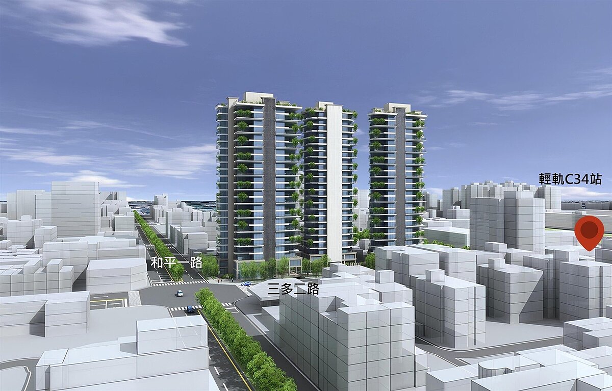 高雄市苓雅區「苓雅清潔隊」將以公辦都更方式開發，預估開發量體約1萬2千坪，民間總投資額約50億元，將有270坪日間照顧中心和室内150坪環保局辦公室。圖／高雄市捷運局提供
