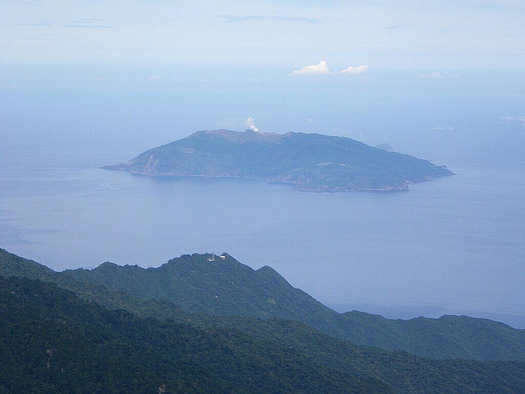 日本鹿兒島縣口永良部島，攝於2011年，示意圖。