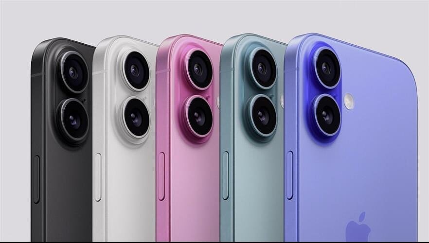 蘋果今年將推出iPhone 17系列，可能因關稅在美國售價恐怕會調漲，也可能影響到台灣定價。圖為iPhone 16。（摘自X）