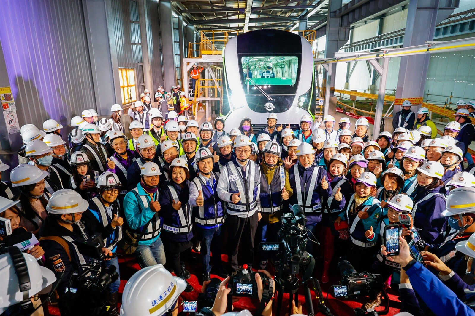 桃捷綠線首列車開箱典禮。圖：捷工局提供