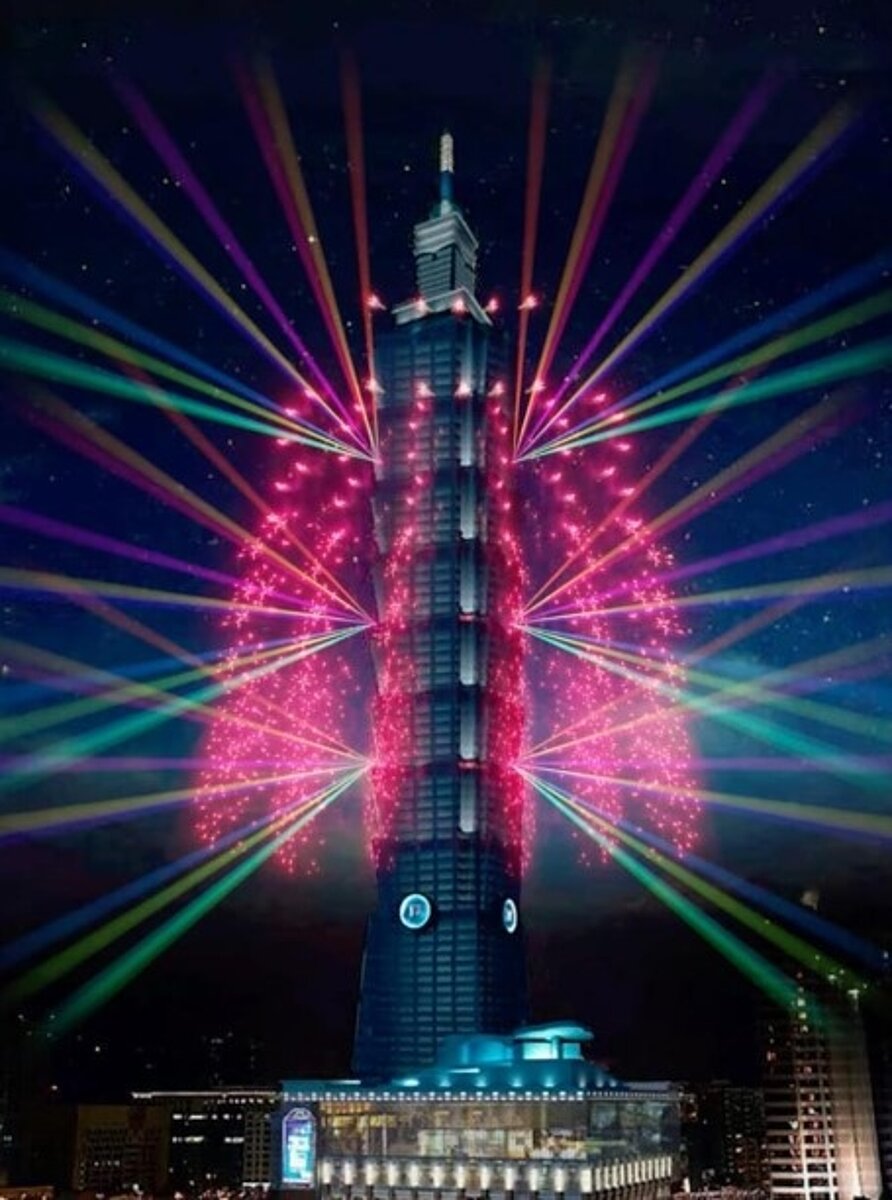 2025台北101跨年煙火大秀以「Team Taiwan 🏆 Champion」為主軸。圖/摘自台北101官方YouTube