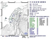 嘉義3時51分規模5.1地震　最大震度4級　警報大響、門窗晃動