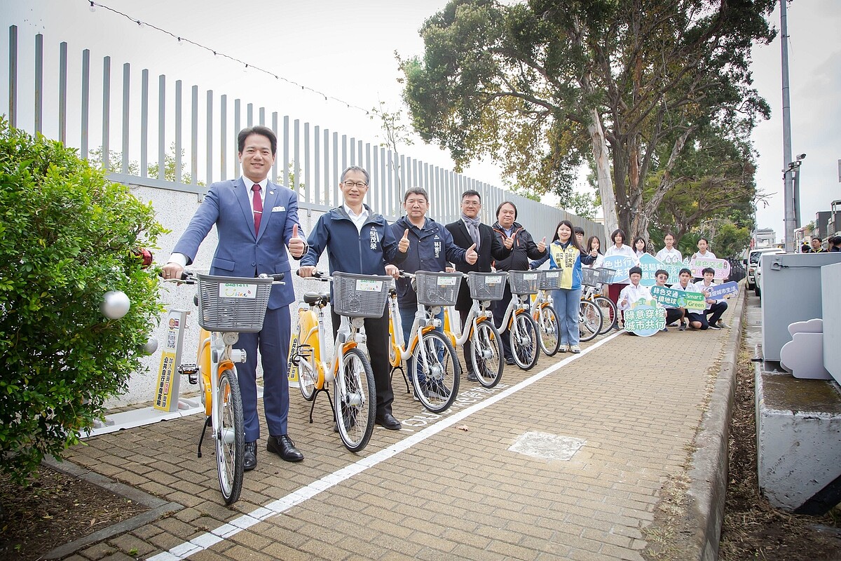 竹市YouBike建華國中站啟用。圖/新竹市交通處提供