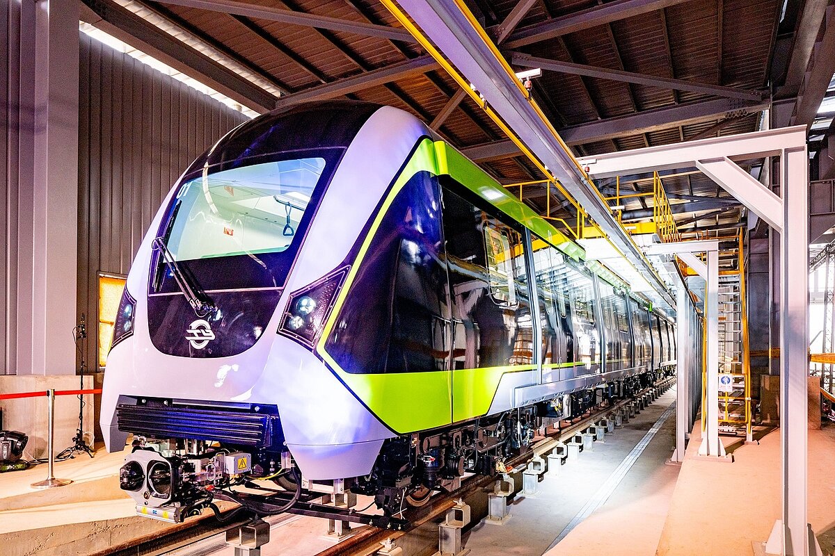 桃捷綠線首列車亮相。圖/桃園市政府提供