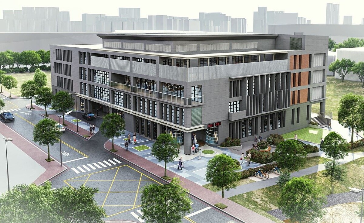 竹北人口近22萬!地政戶政辦公大樓 最快2年後完工 竹北市地政、戶政事務所聯合辦公大樓模擬圖/民政處提供