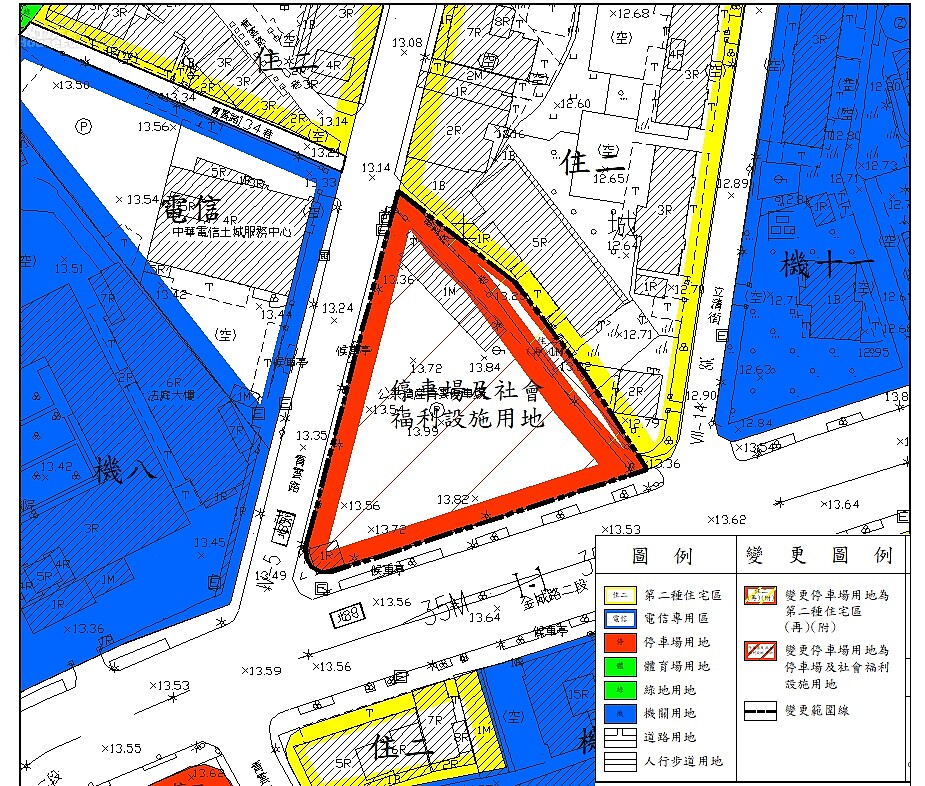 土城板院段基地變更示意圖。圖／新北城鄉局提供